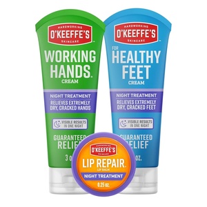 image:imageOKeeffes Giftbox Lip Repair with Cherry Working Hands Healthy FeetNight Treatment Set Pack of 1