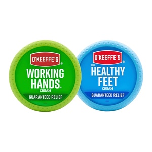 image:imageOKeeffes Working Hands Hand Cream 34 oz Jar and Healthy Feet Foot Cream 32 oz Jar  Repairing Skincare for Extremely Dry Cracked Hands and Feet Travel SizeOriginal Jars