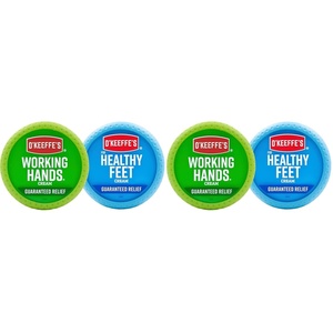image:imageOKeeffes Working Hands Hand Cream 34 oz Jar and Healthy Feet Foot Cream 32 oz Jar  Repairing Skincare for Extremely Dry Cracked Hands and Feet Travel Size33 Ounce Pack of 4
