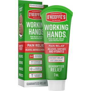 image:imageOKeeffes Working Hands Pain Relief Cream 4 Lidocaine 3oz Tube3 Ounce Pack of 1